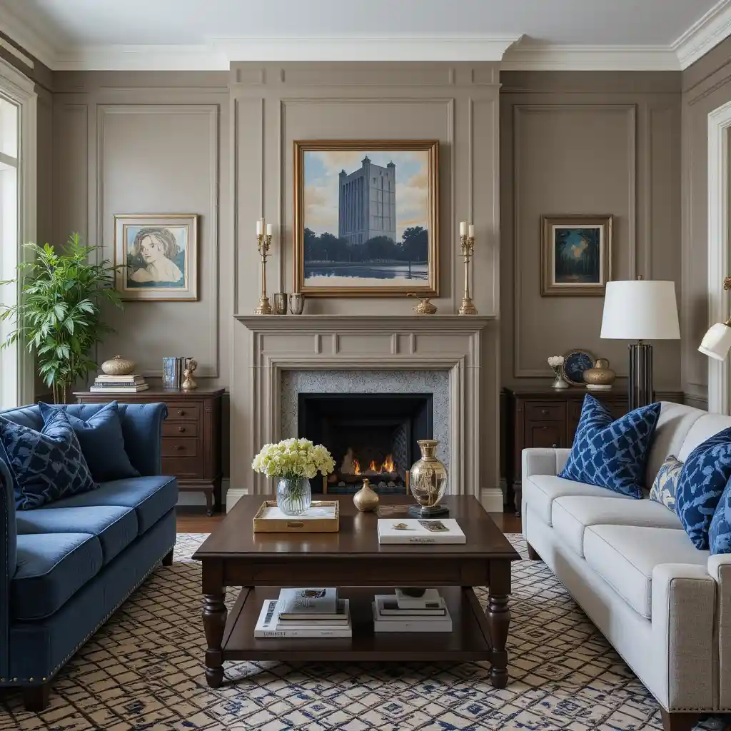 Traditional Charm with Taupe Paneling