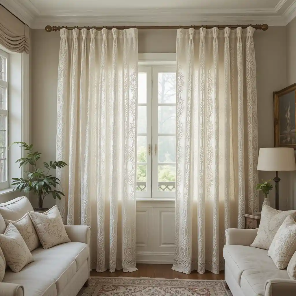Vintage Lace Curtains for a Romantic Boho Appeal