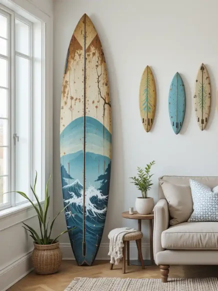 Vintage Surfboard Display