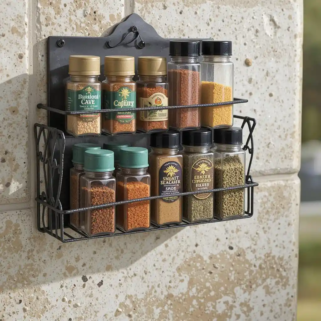 Wall-Mounted Spice Rack
