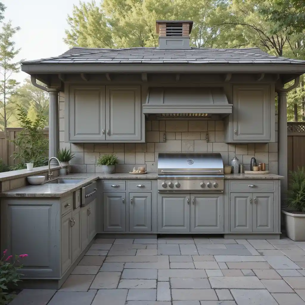 Weathered Gray Cabinets for a Vintage Look