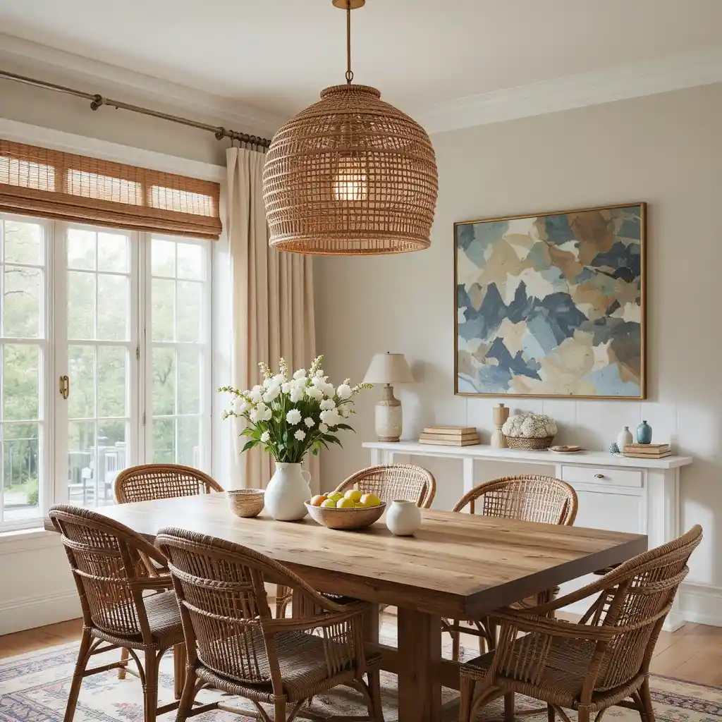 Woven Pendant Lights for Organic Warmth