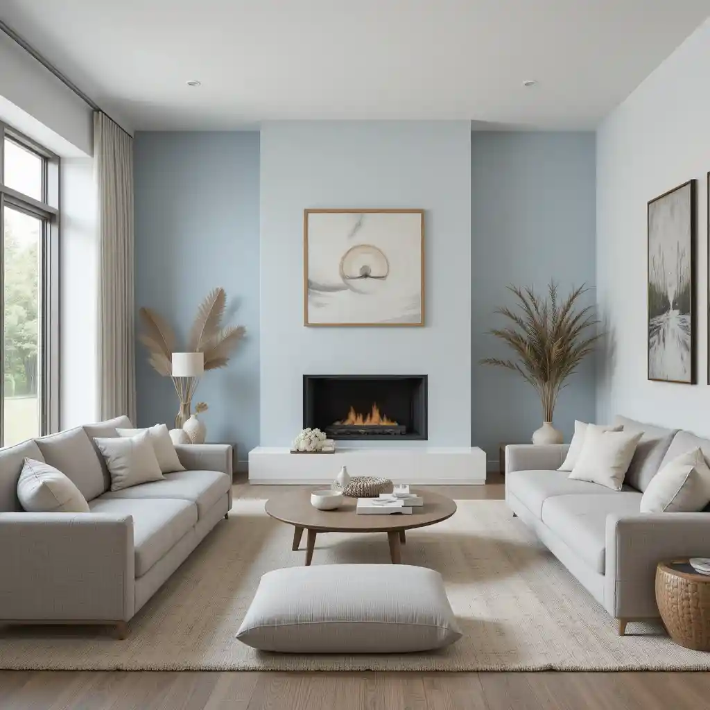 Zen Ambiance with Soft Blue and Taupe