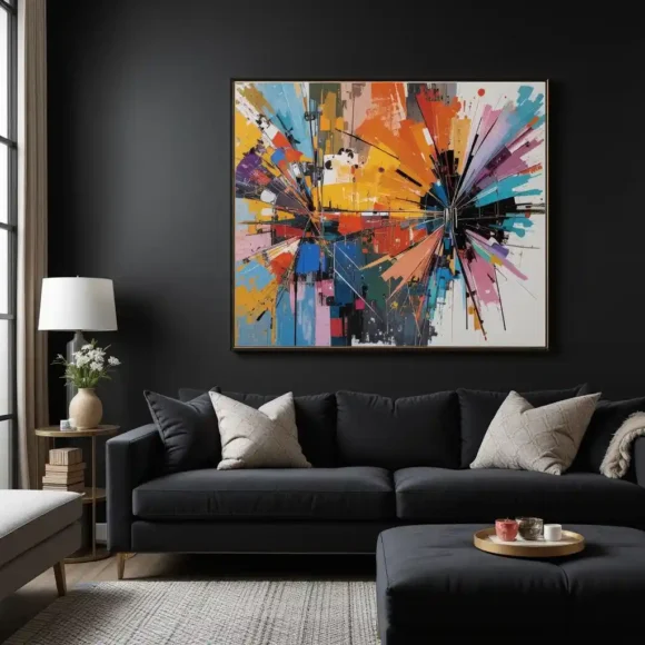 Black Walls With Statement Art