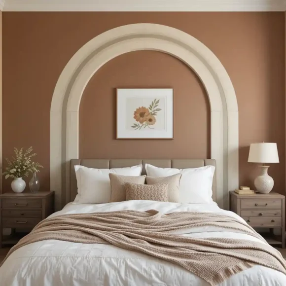 Earth-Toned Painted Arch Mural