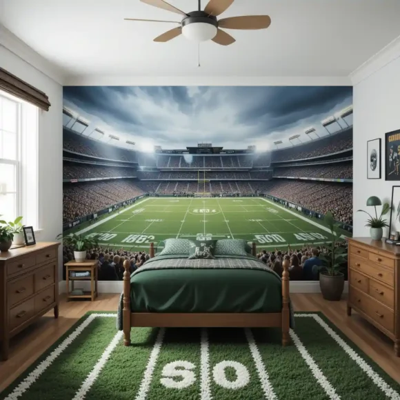 Football Field Wall Mural