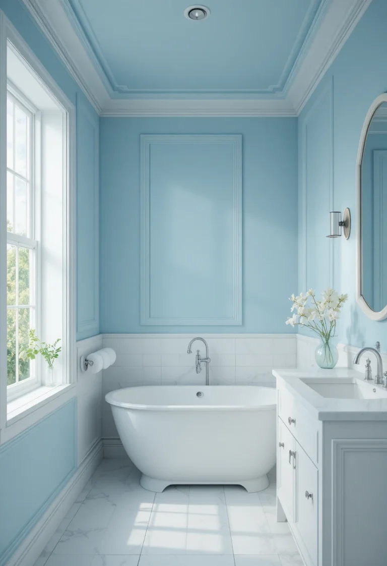 Light blue bathtoom