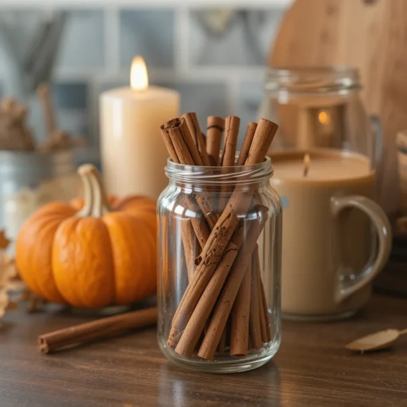 Add Cinnamon Sticks in a Glass Jar