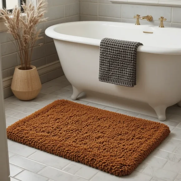 Add a Cozy Fall Bath Mat