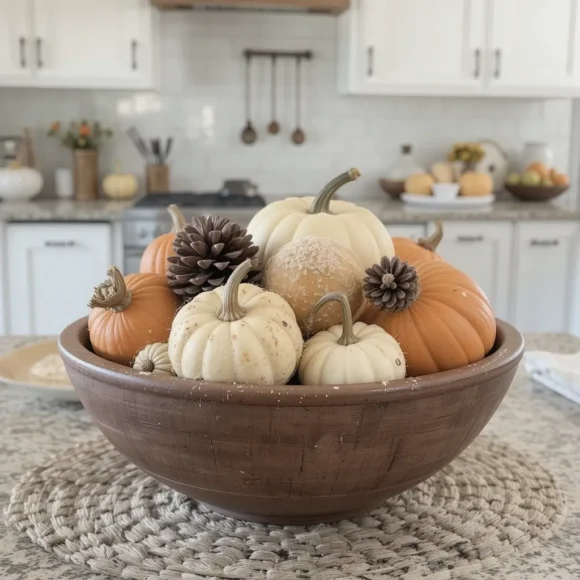 Add a Dough Bowl Filled with Gourds
