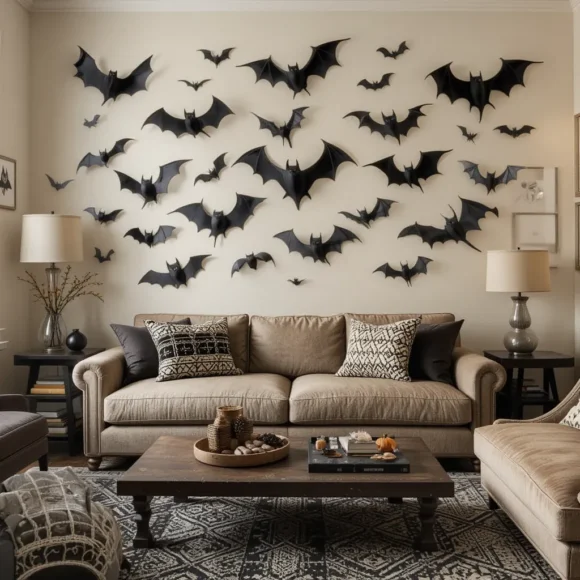 Bat Wall Art Installation