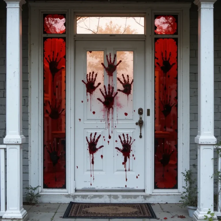 Bloody Handprint Window Panels