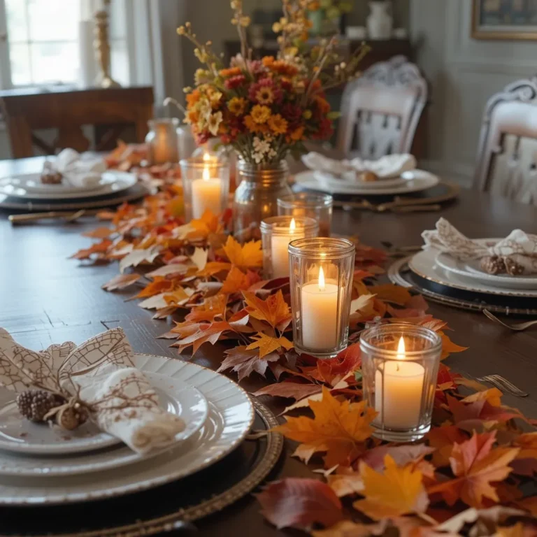 Candlelight and Leaves