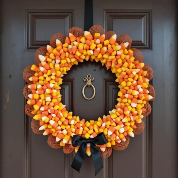 Candy Corn Wreath