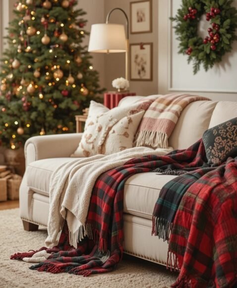 Cozy Throw Blankets in Festive Colors