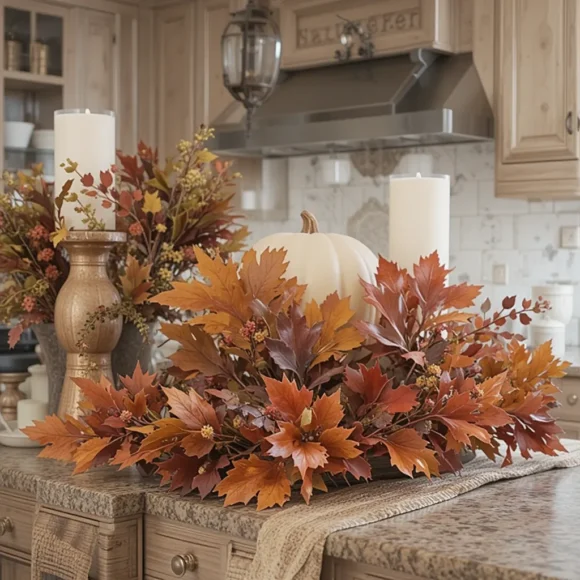 Create a Faux Leaf Garland Arrangement