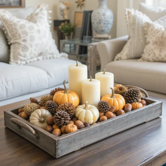 Create a Seasonal Tray Centerpiece