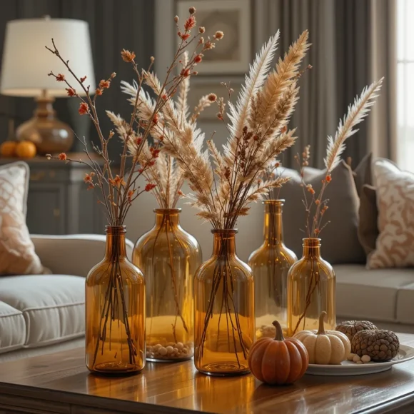 Decorate with Amber Glass Accents