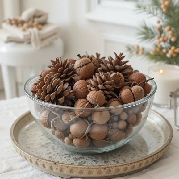 Decorate with Pinecones and Acorns