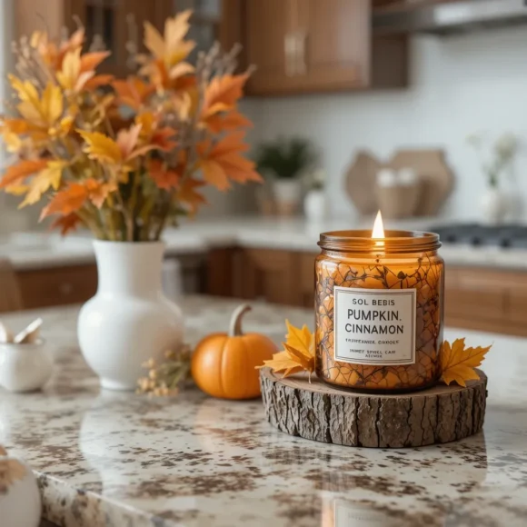 Display a Fall-Themed Candle