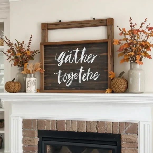 Fall Sign with Calligraphy