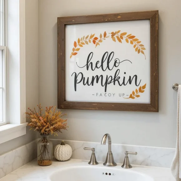 Hang a Cozy Autumn Sign or Quote