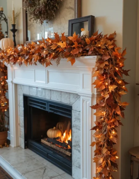 Harvest Garland with Twinkle Lights