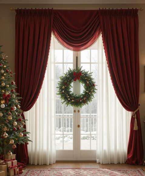 Layered Curtains for Holiday Warmth