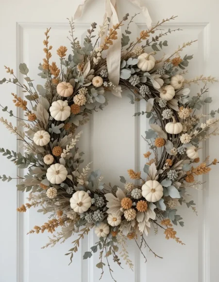 Neutral Toned Halloween Wreath