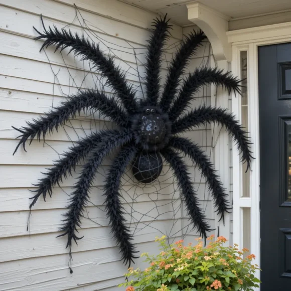Oversized Spider Crawling Wall Display