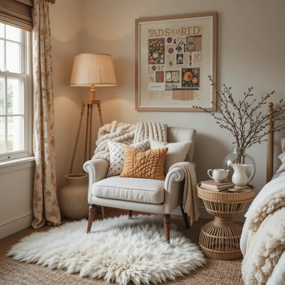 Place a Cozy Reading Nook with Boho Touches