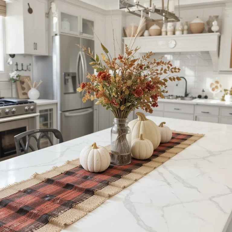 Place a Plaid or Burlap Runner