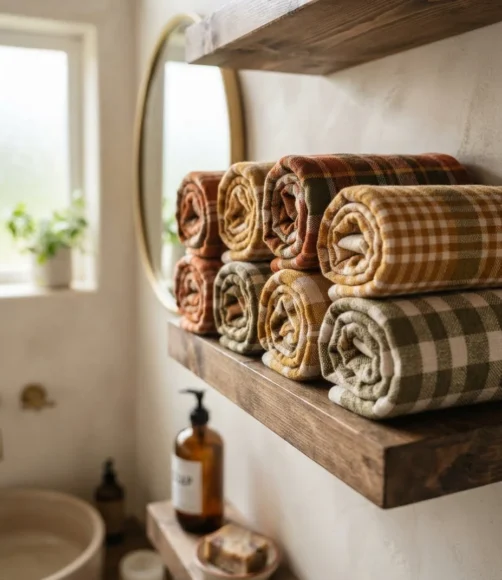 Plaid Hand Towels