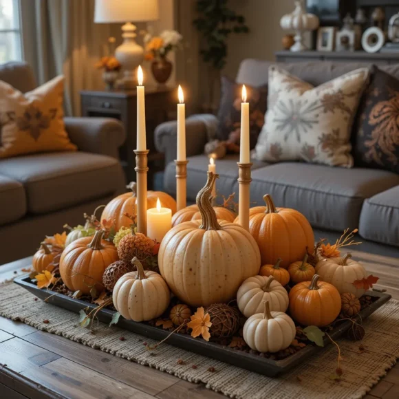 Pumpkin Coffee Table Centerpiece
