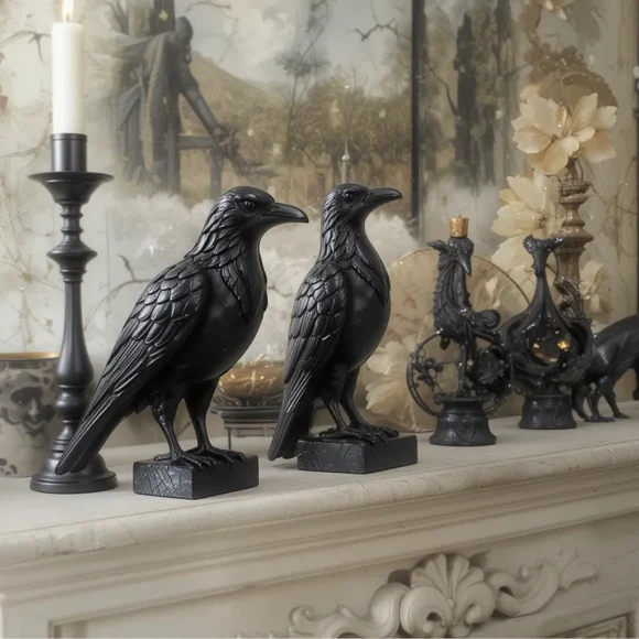 Raven Figurine Decor