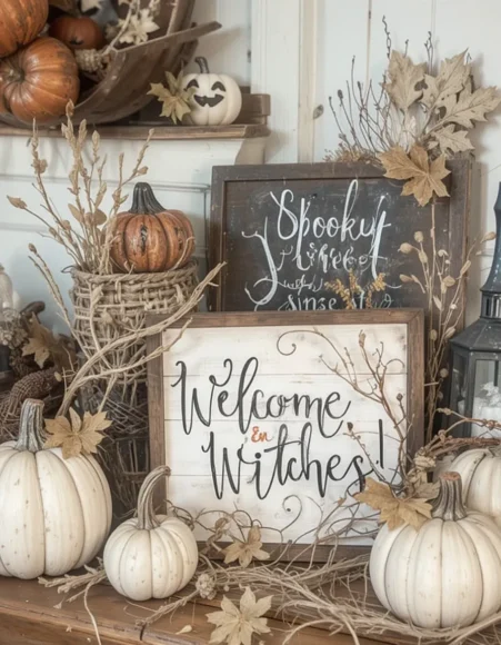 Rustic Wood Halloween Signs