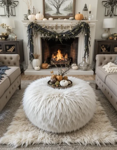 Soft Faux Fur Rugs and Poufs