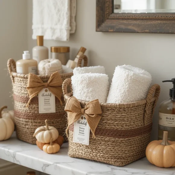 Textured Baskets with Seasonal Storage