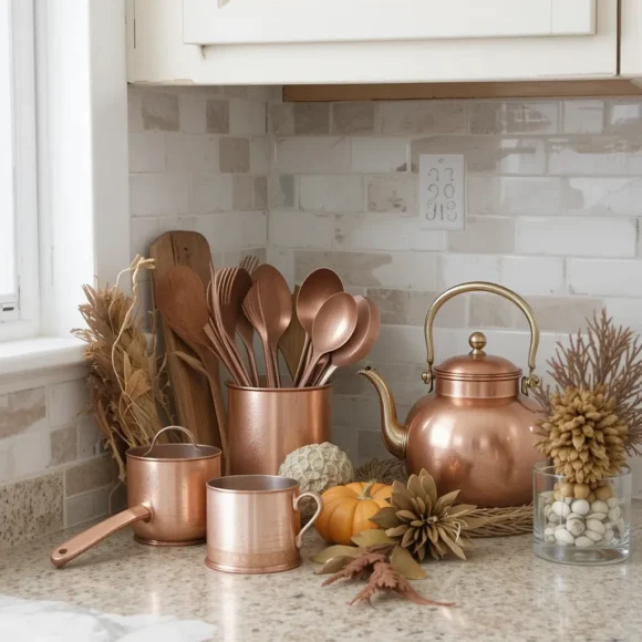 Use Copper Kitchen Tools as Decor