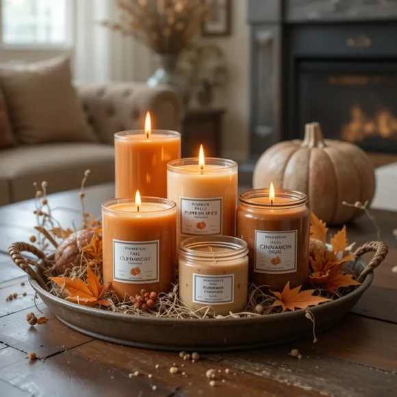 Use a Fall-Scented Candle Display