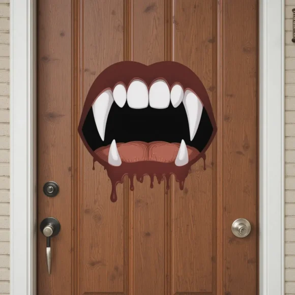 Vampire Bite Door Decal