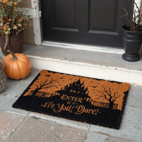 Welcome Mat That Screams Halloween