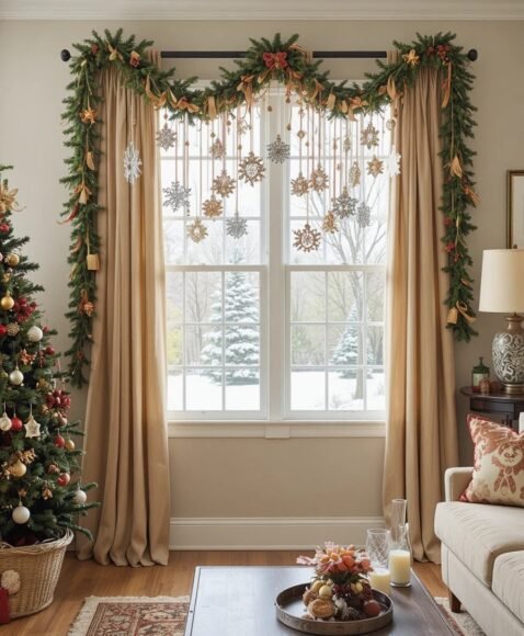 Window Garland and Hanging Ornaments