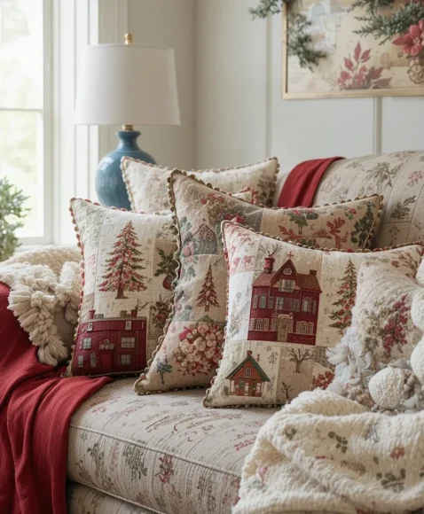 Holiday Patchwork Cushions
