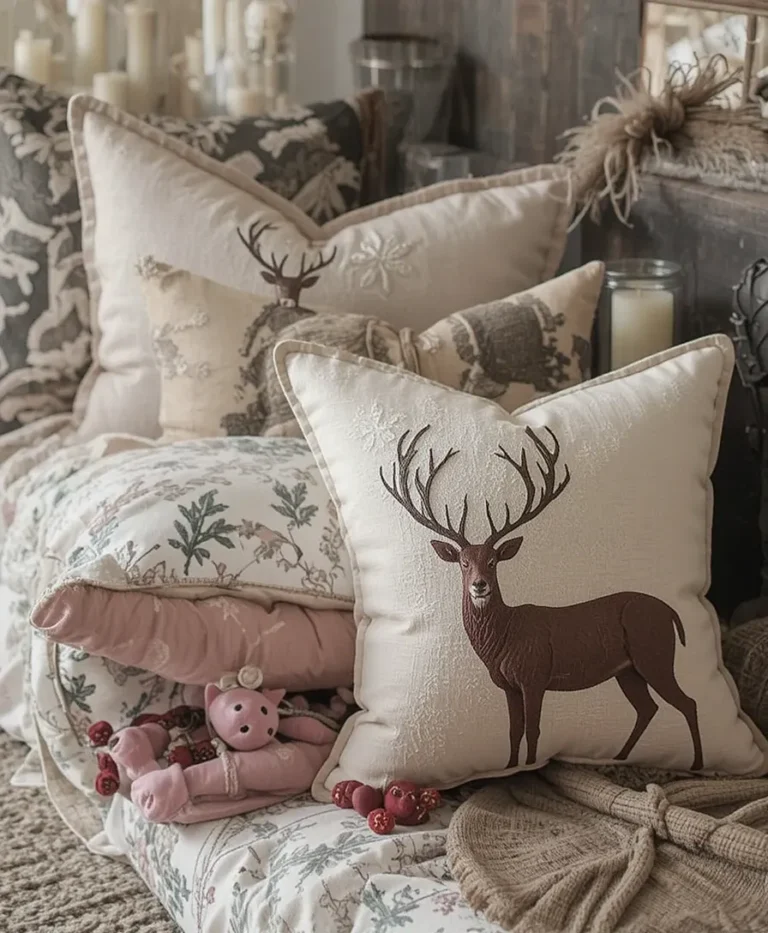 Reindeer-Themed Cushions