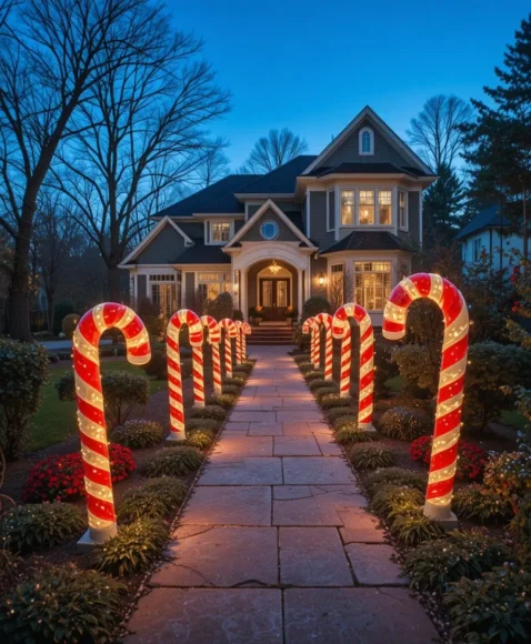 Candy Cane Path Lights