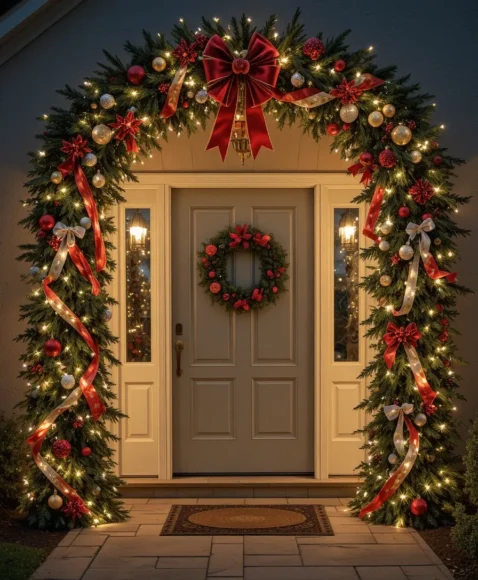 Christmas Door Archway