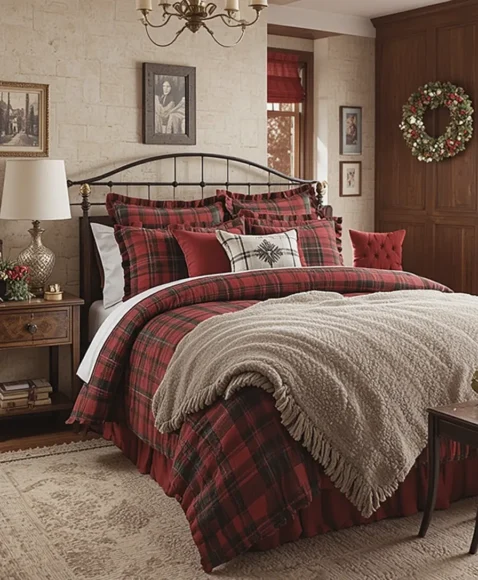 Classic Red and Green Bedding