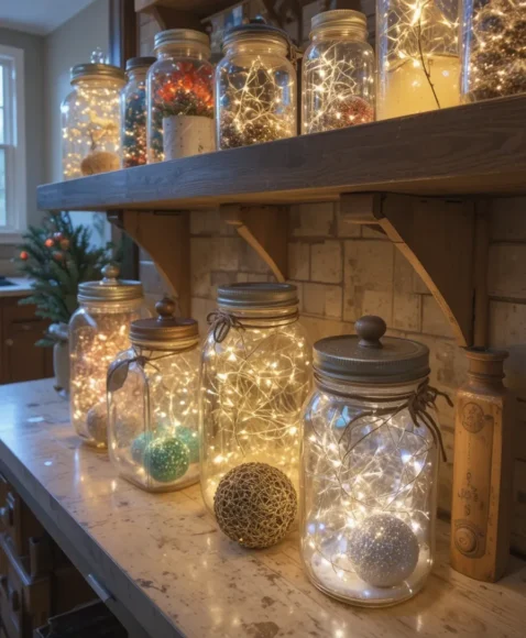 DIY Holiday Mason Jar Decorations