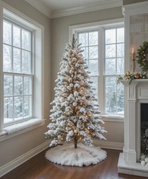 Faux Snow Accents for a Wintry Touch